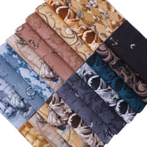 CraftsFabrics 2,5 x 44 Zoll, Blumen- und Karomuster, 42-teiliges Charm-Pack, 100 % Baumwolle, vorgeschnittener Stoff zum Quilten, Scrapbooking, Nähen, Patchwork